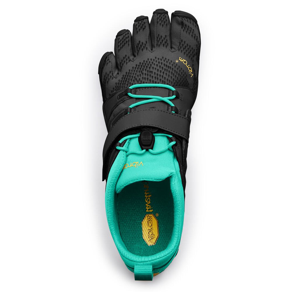 Vibram Five Fingers Womens V-Train 2.0 - Hiking Shoes Black/Green - GDL125386